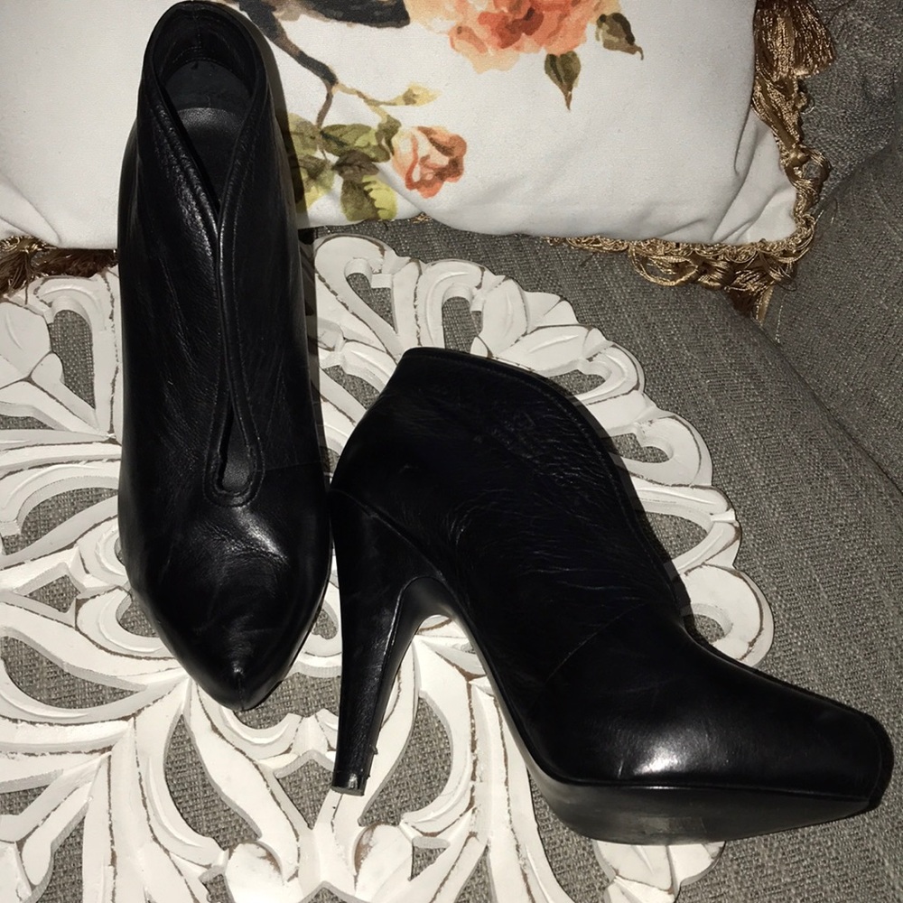 Ash Black Glove Leather Heels Shoes Woman’s 37
